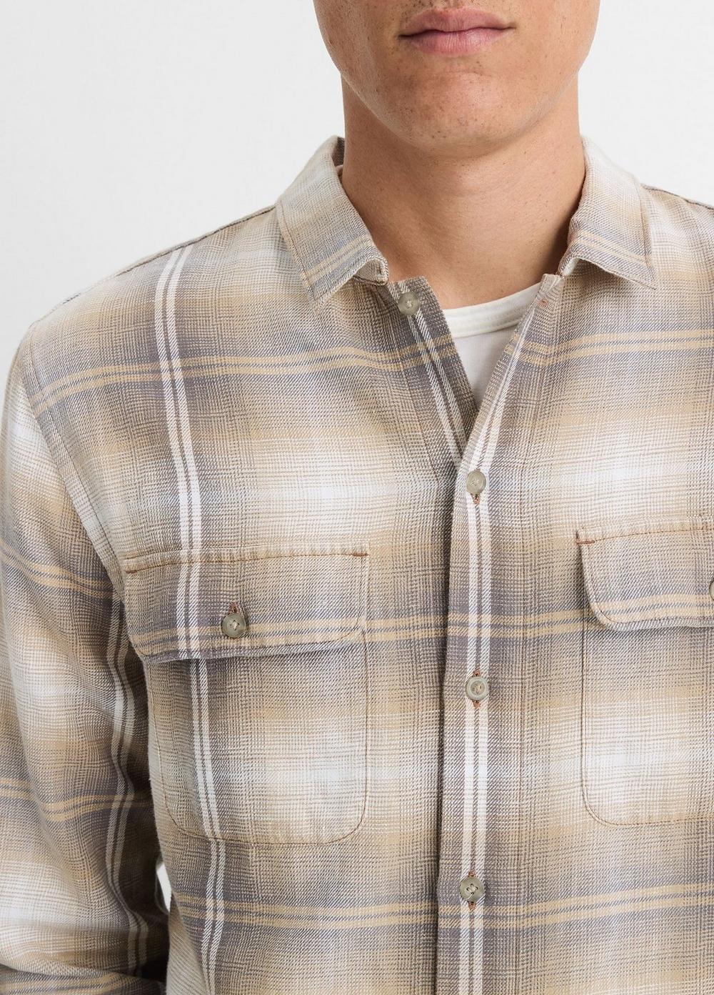 Saguaro Plaid Cotton-Hemp Shirt Product Image