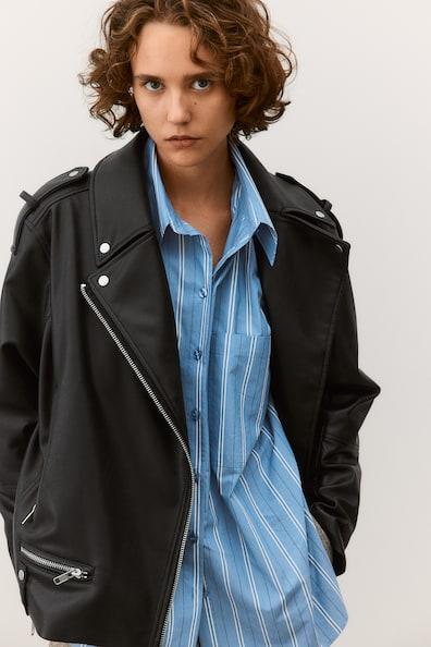 Coated Biker Jacket Product Image