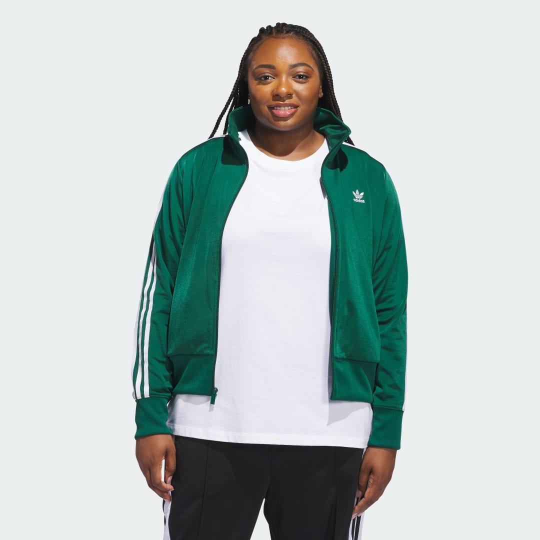 adidas Adicolor Classics Firebird Track Top (Plus Size) Collegiate Green 4X Womens Product Image