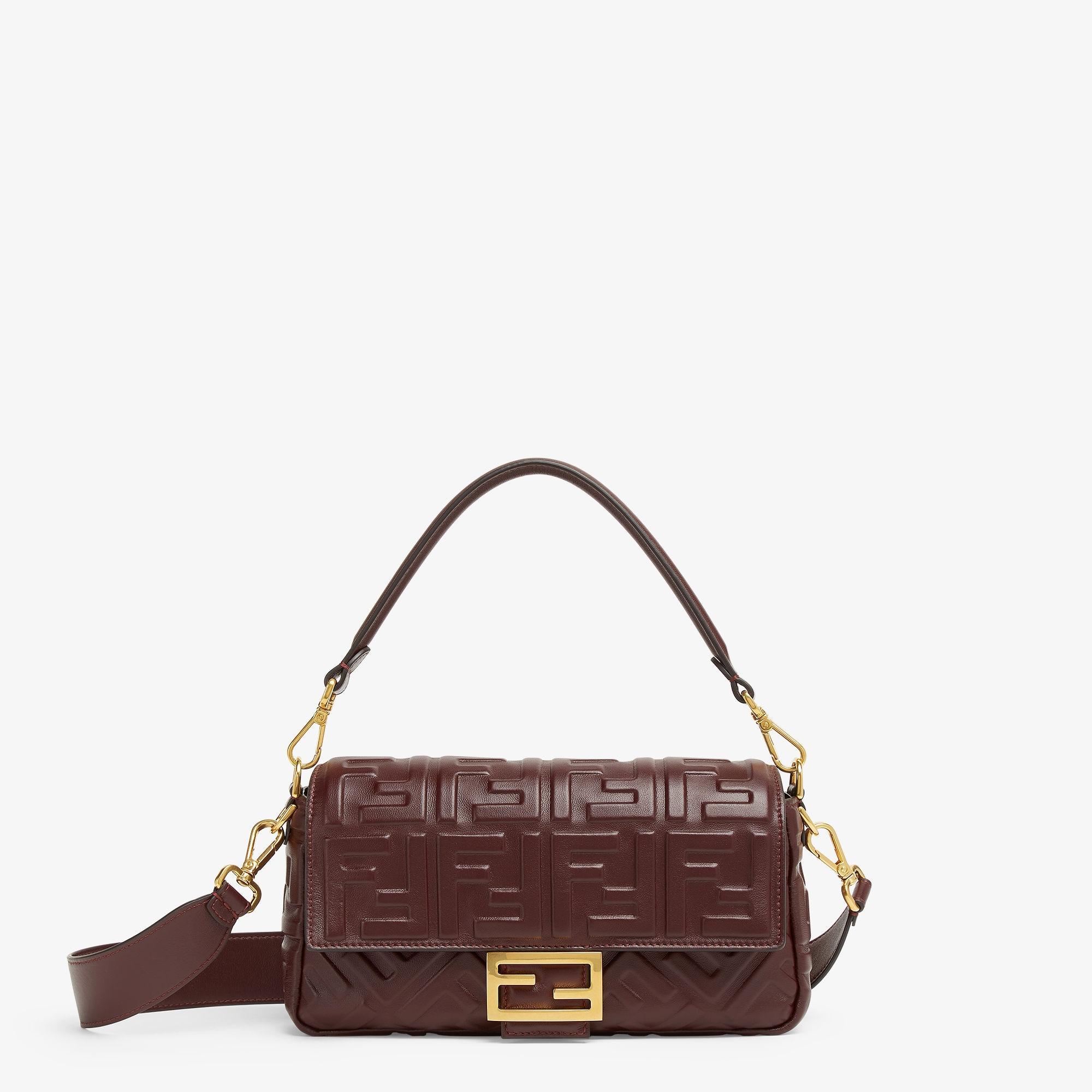 BaguetteBurgundy nappa leather bag Product Image