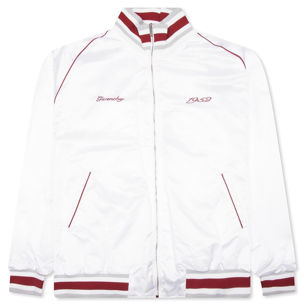 1952 Shiny Raglan Bomber Jacket - White Male Product Image