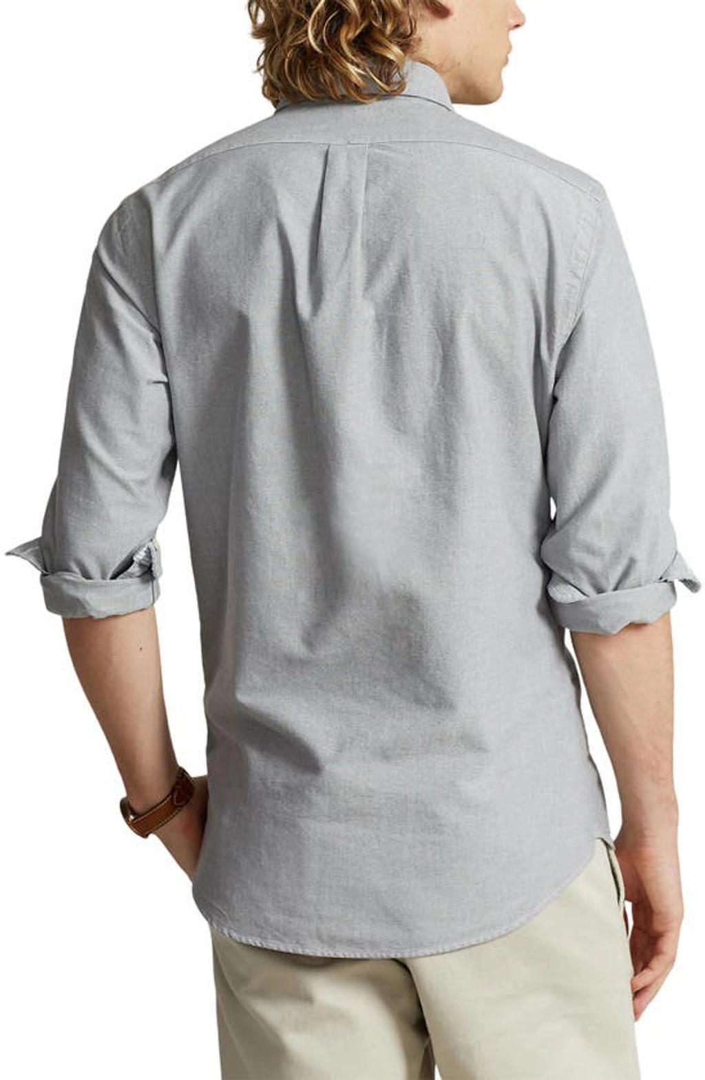 POLO RALPH LAUREN Cotton Oxford Shirt In Slate Product Image