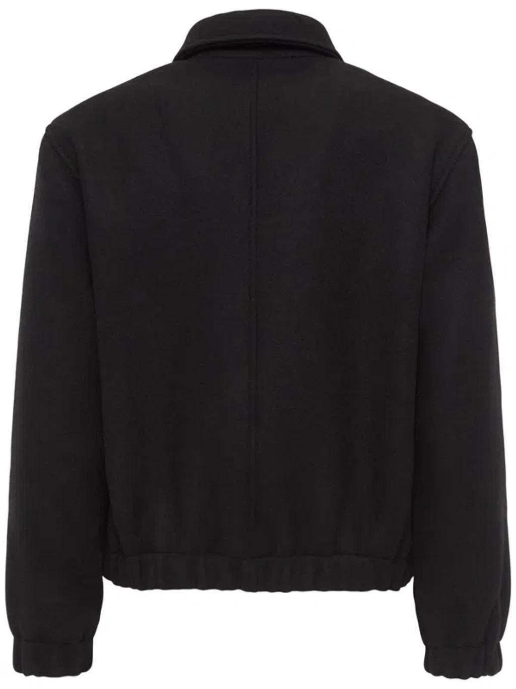 AMI ALEXANDRE MATTIUSSI Adc Zipped Wool Jacket In Black Product Image