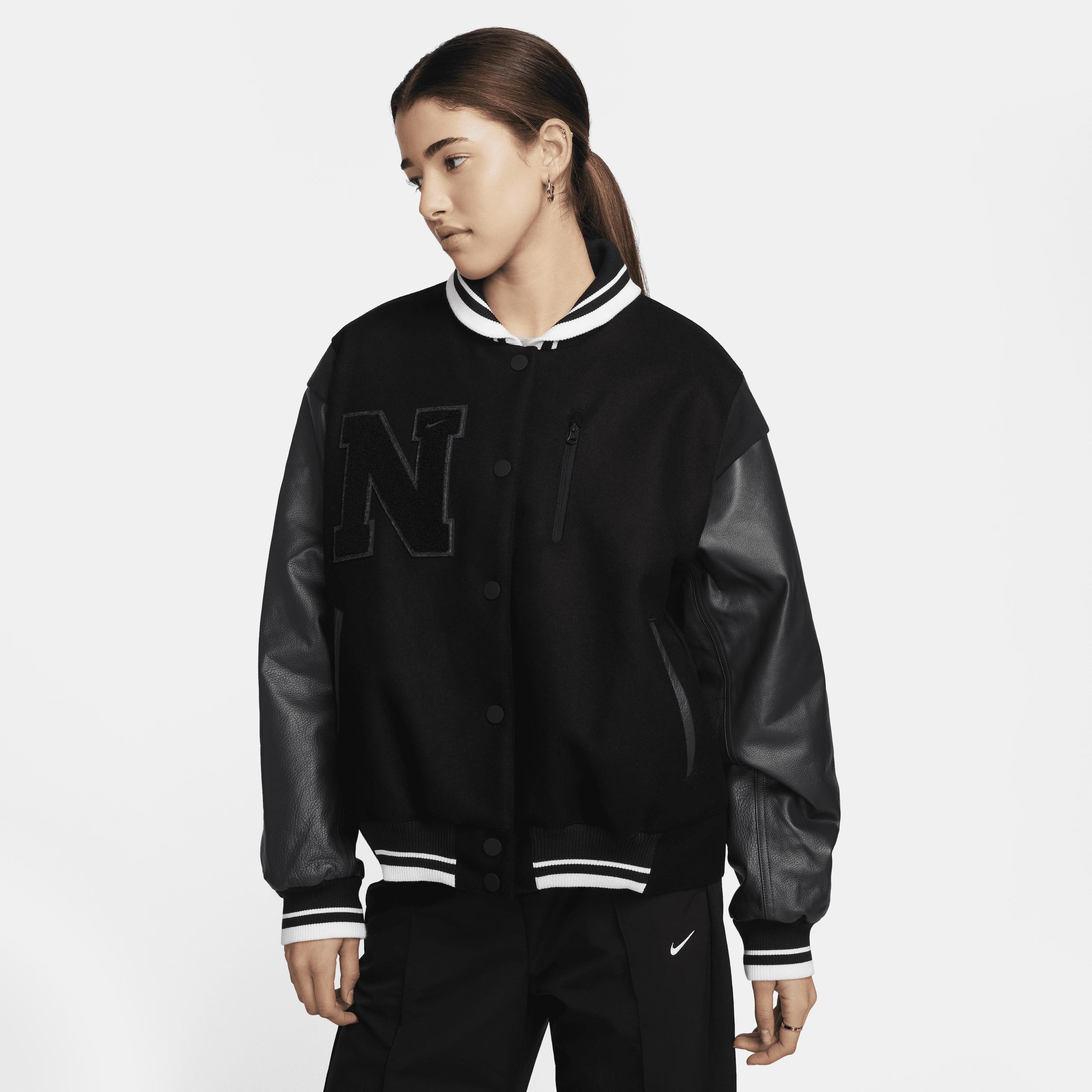 Womens Nike Sportswear Oversized Wool Destroyer Jacket Product Image