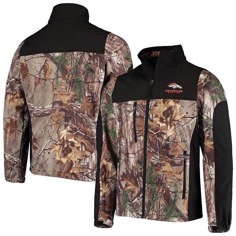 Mens Dunbrooke Realtree Camo and Black Denver Broncos Circle Hunter Softshell Full-Zip Jacket - Realtree Camo Product Image