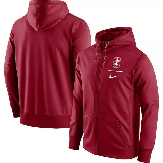 Mens Nike Cardinal Stanford Cardinal Logo Stack Performance Full-Zip Hoodie Product Image