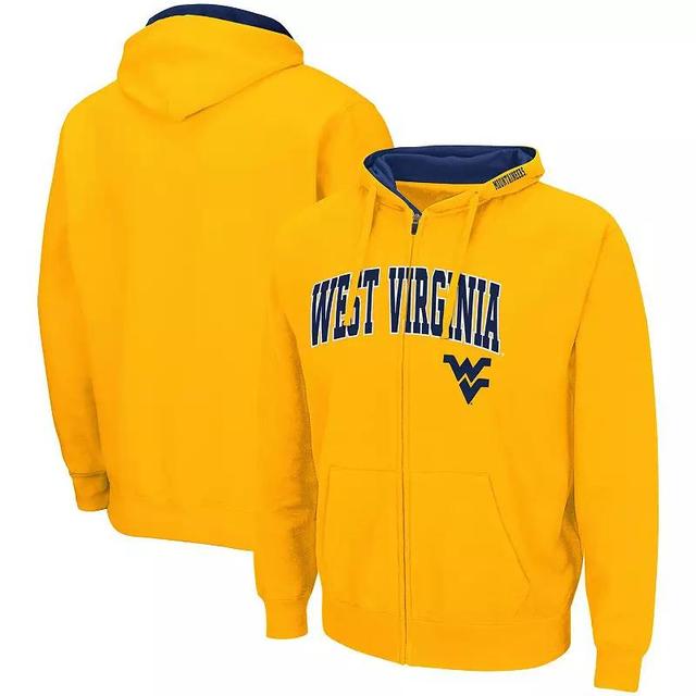 Mens Colosseum West Virginia Mountaineers Arch & Logo 3.0 Full-Zip Hoodie Product Image