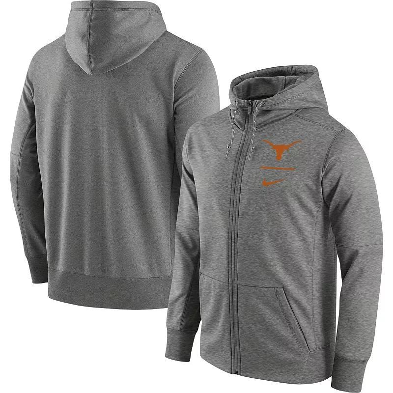 Mens Nike Heathered Gray Minnesota Golden Gophers Logo Stack Performance Full-Zip Hoodie Grey Product Image