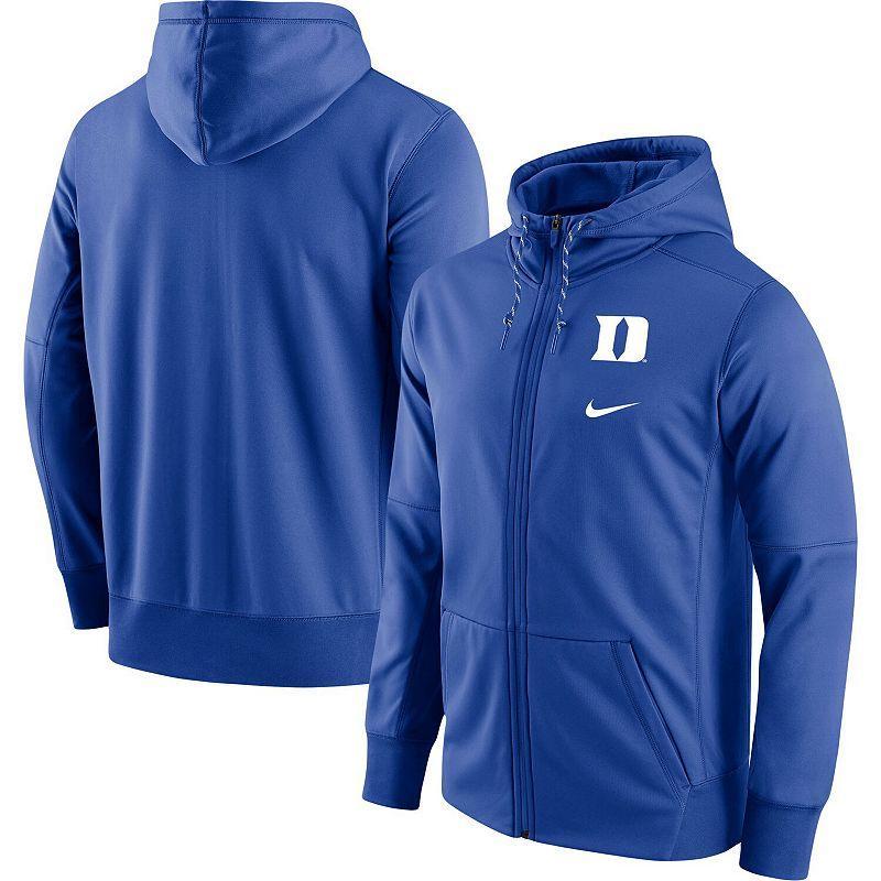 Mens Nike Royal Duke Devils Logo Stack Performance Full-Zip Hoodie Product Image