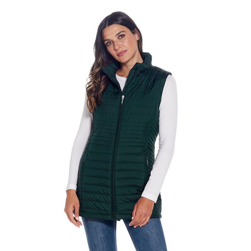 Womens Weathercast Channel Quilted Longline Vest Product Image