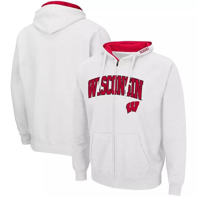 Mens Colosseum Wisconsin Badgers Arch & Logo 3.0 Full-Zip Hoodie Product Image