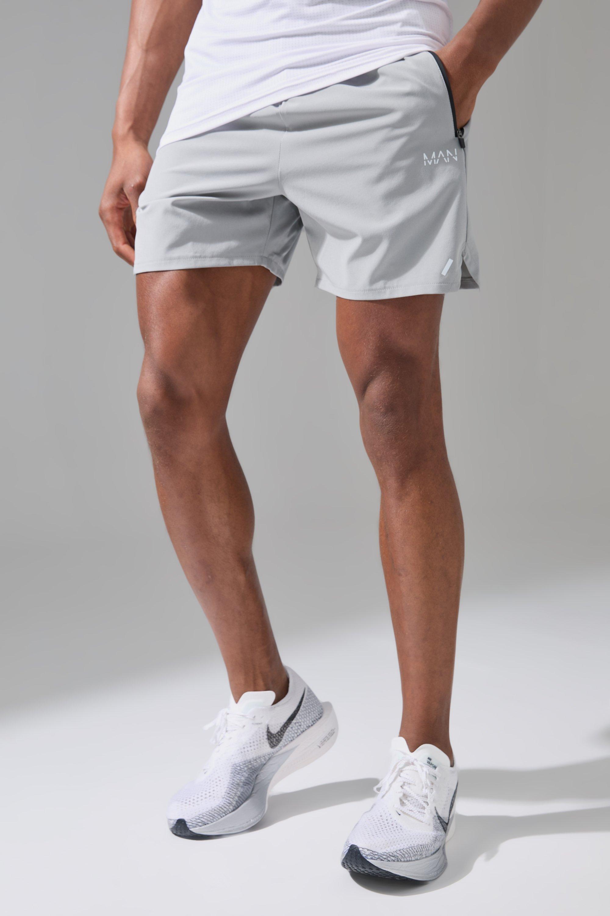 Man Active Perforated Stretch Woven Regular Fit 5inch Short | boohooMAN USA Product Image