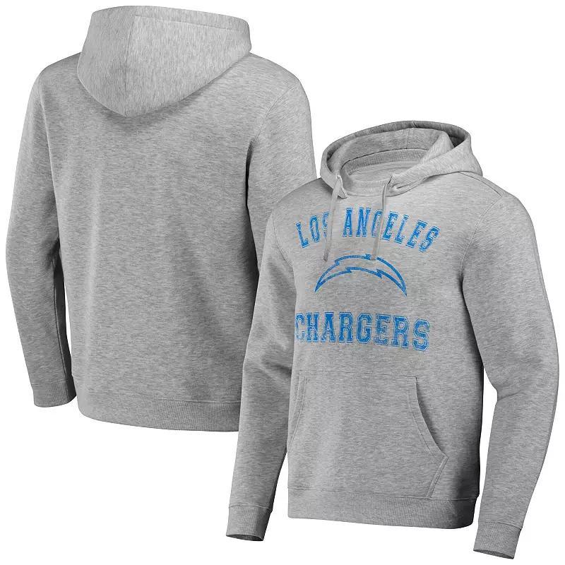 Mens Nfl x Darius Rucker Collection by Fanatics Heather Gray Distressed Los Angeles Chargers Coaches Pullover Hoodie Product Image