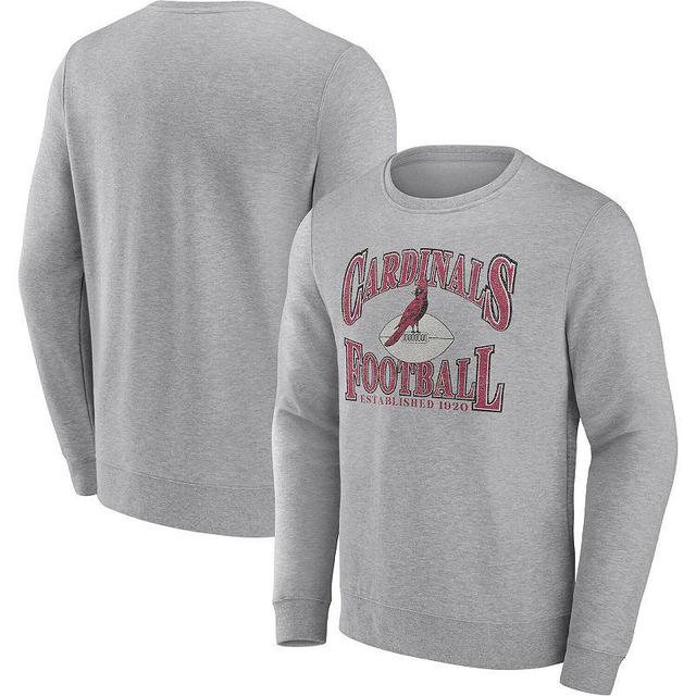 Mens Fanatics Branded Heathered Charcoal Arizona Cardinals Playability Pullover Sweatshirt Product Image