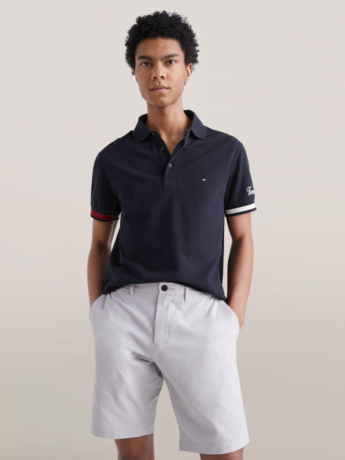 Tommy Hilfiger Men's Slim Fit Flag Cuff Polo Product Image