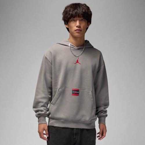 Jordan Mens Jordan Brooklyn Fleece Pullover GEL J Day - Mens Red/Grey Product Image