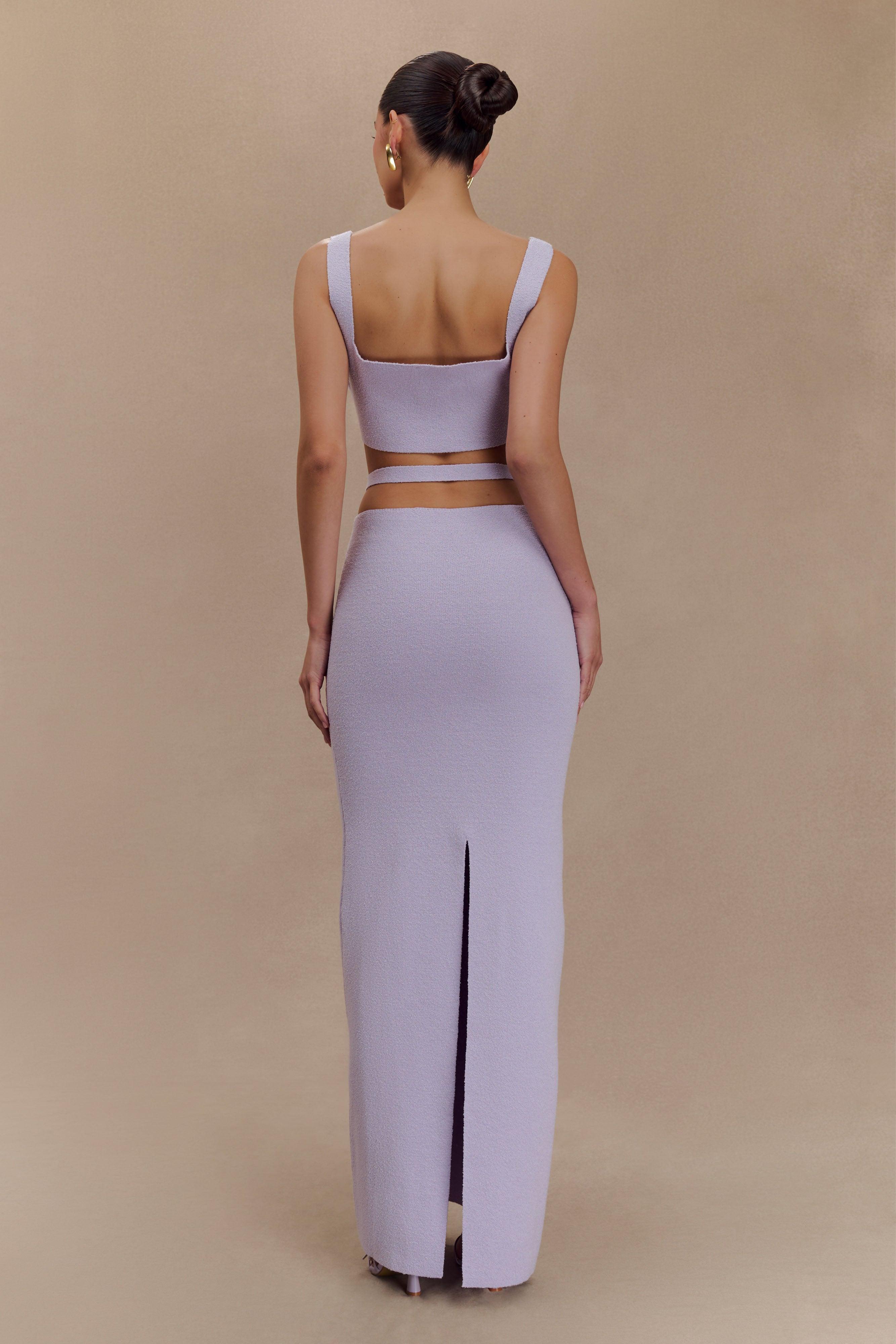 Alysanne Cut Out Knit Maxi Dress - Lilac Product Image