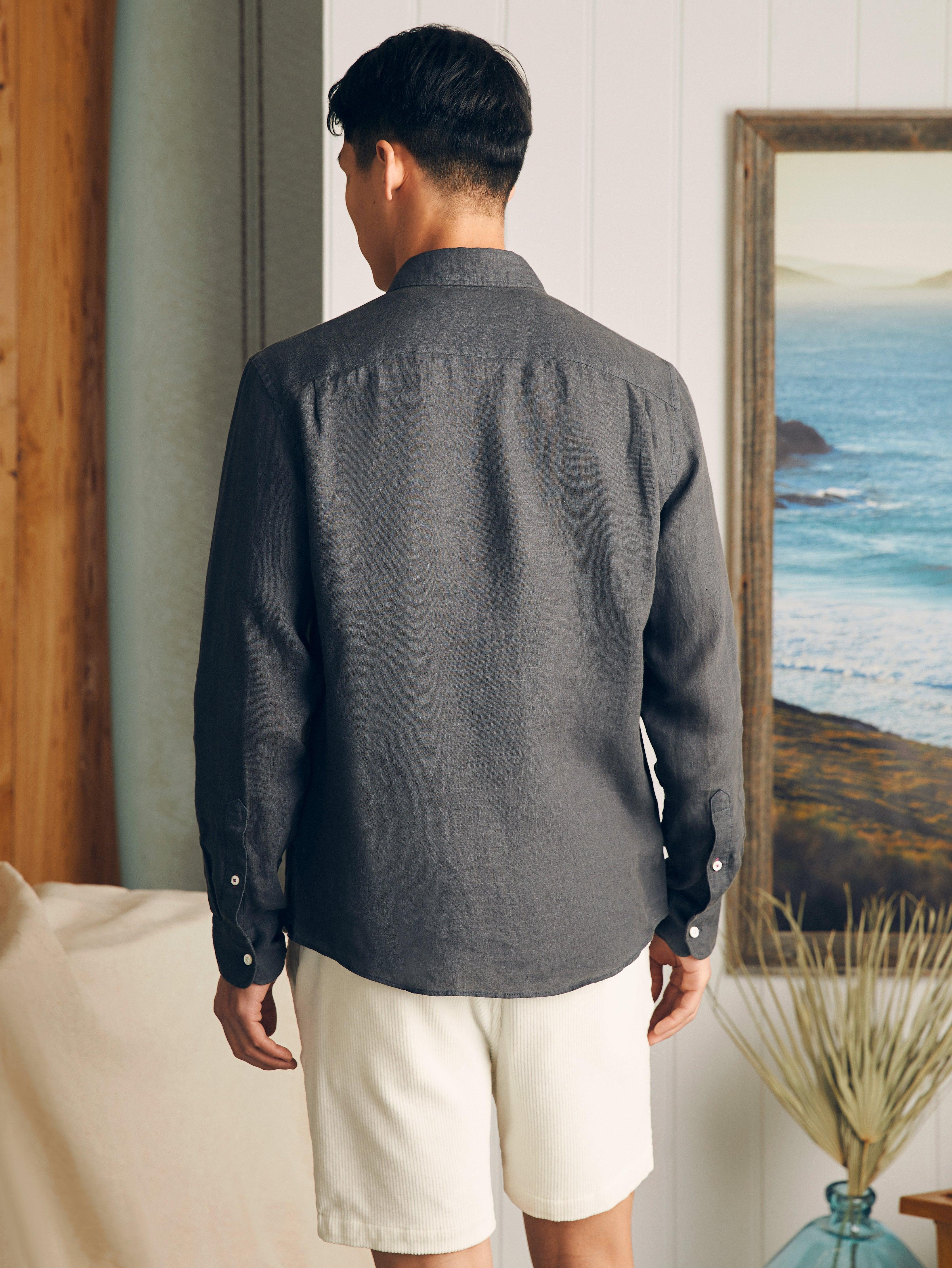 Laguna Linen Shirt - Washed Black Product Image