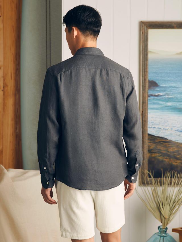 Laguna Linen Shirt - Washed Black Product Image