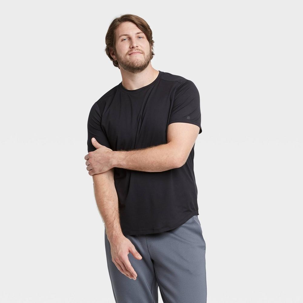 Mens Short Sleeve Soft Stretch T-Shirt - All in Motion Black M Product Image