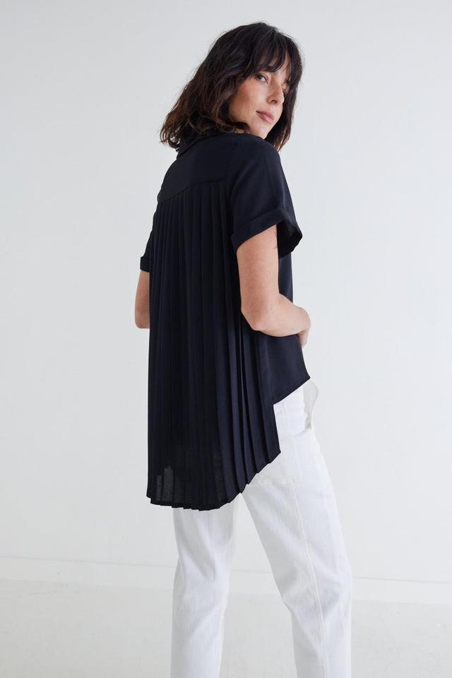 Look In The Back Pleated Blouse Product Image