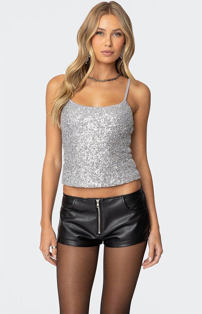 Edikted Women's Celene Sequin Tank Top Product Image