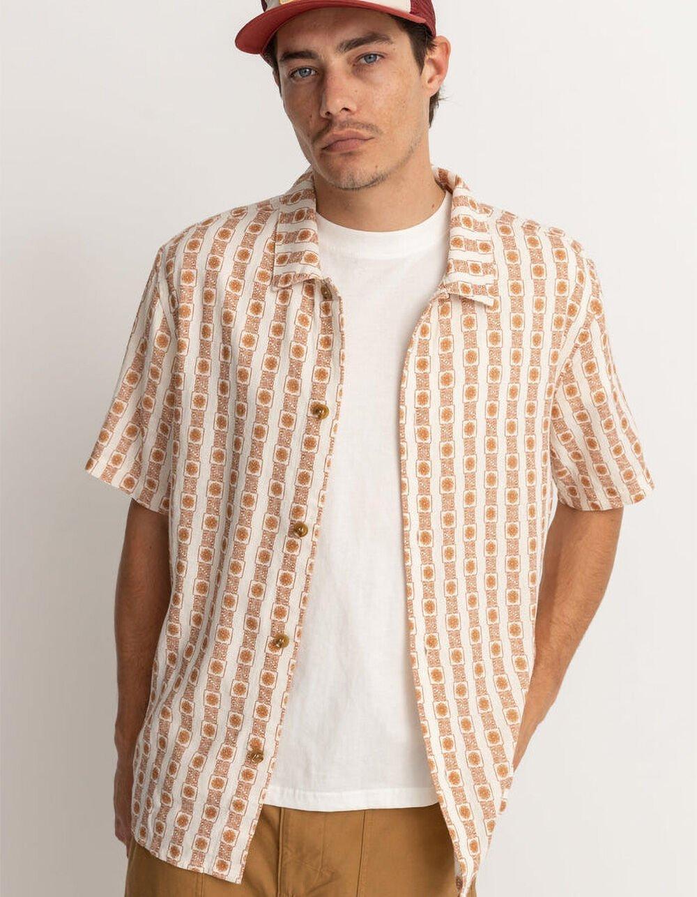 RHYTHM Tile Stripe Mens Button Up Shirt Product Image