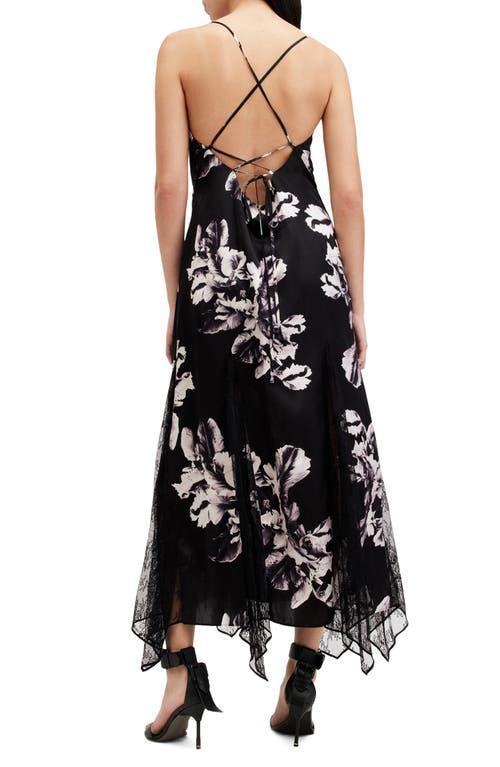 Jasmine Maxi Slip Dress In Monica Black Product Image