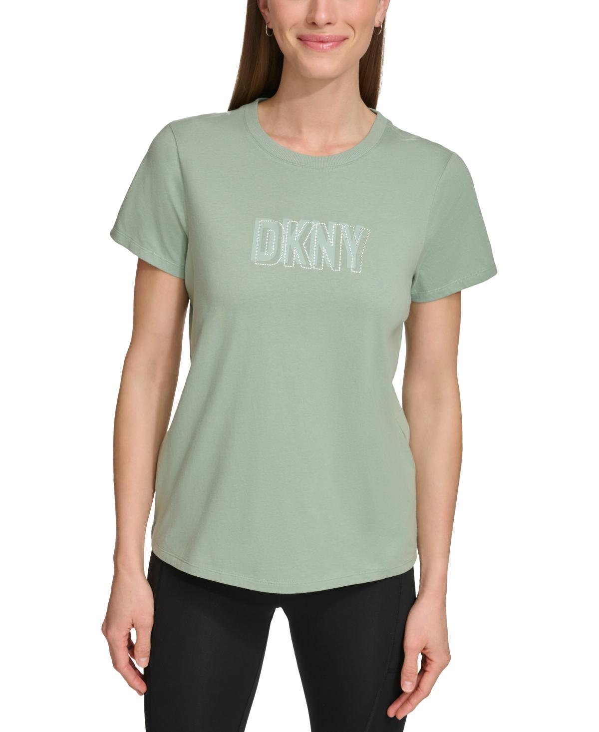 Women's Cotton Embellished-Logo T-Shirt Product Image