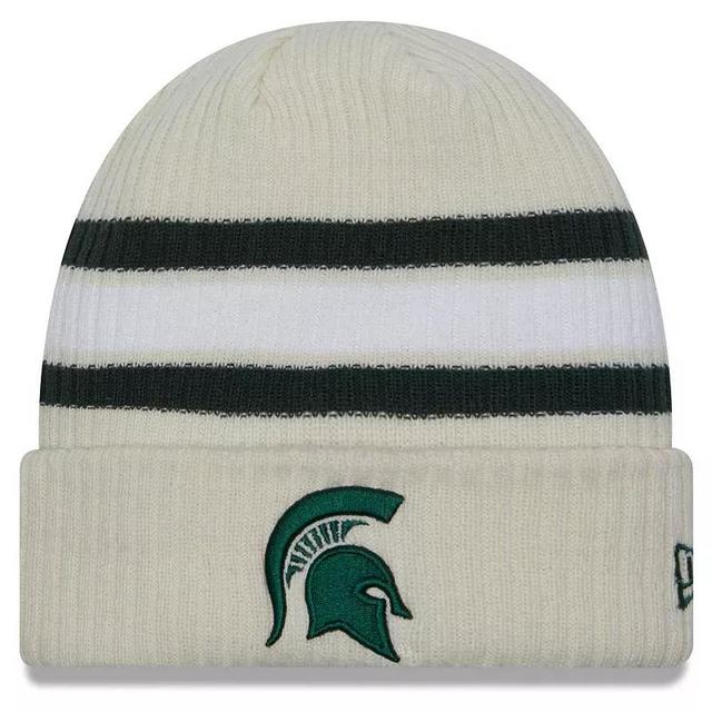 Mens New Era Cream Michigan State Spartans Vintage Cuffed Knit Hat Product Image