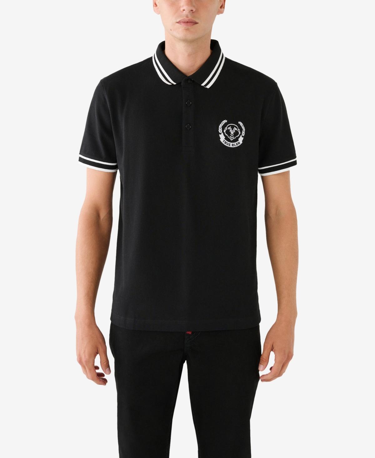 True Religion Mens Laurel Buddha Face Short Sleeve Polo Shirt Product Image