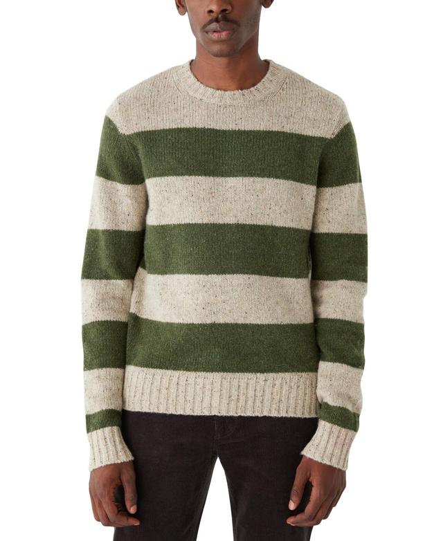 Frank And Oak Mens Striped Crewneck Long Sleeve Sweater Product Image