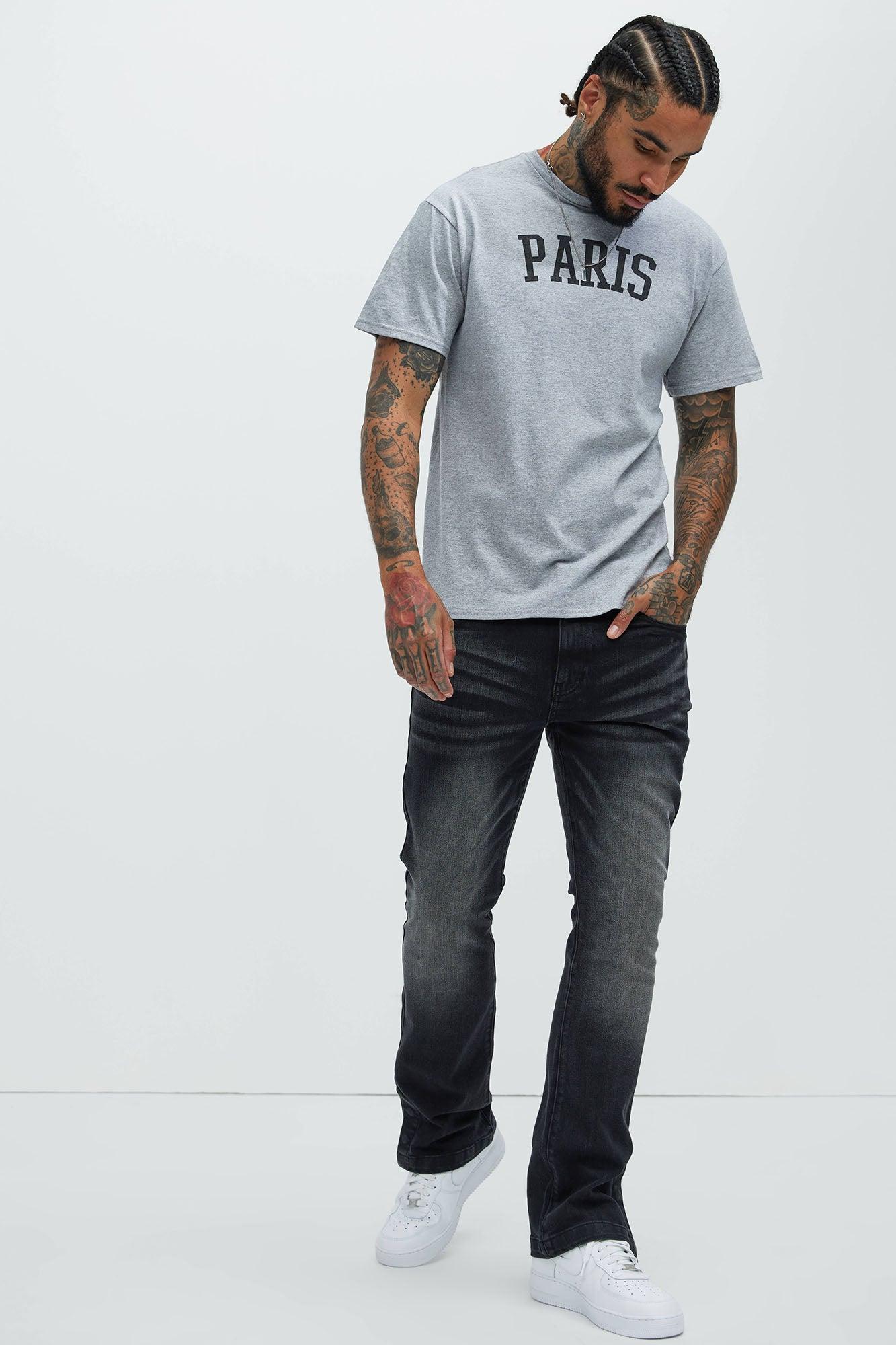 Torrey Stacked Skinny Flare Jeans - Black Wash Product Image