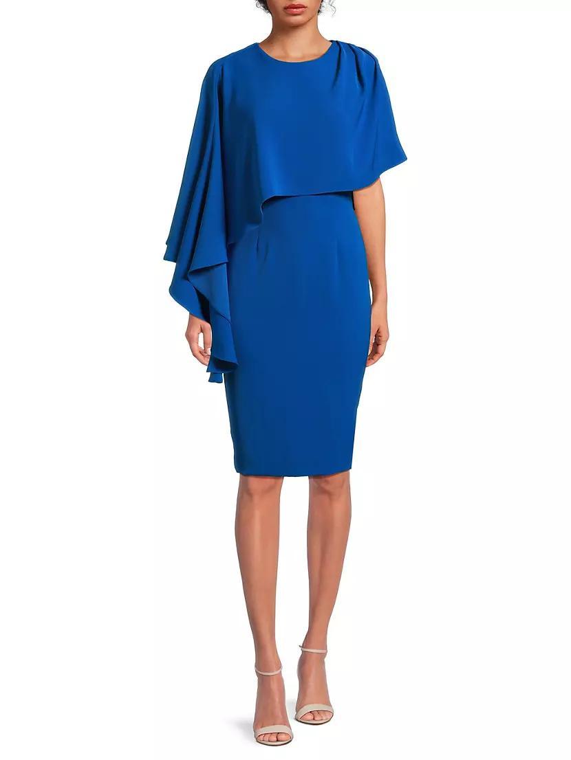 Womens Rayna Sheath Capelet Midi-Dress Product Image