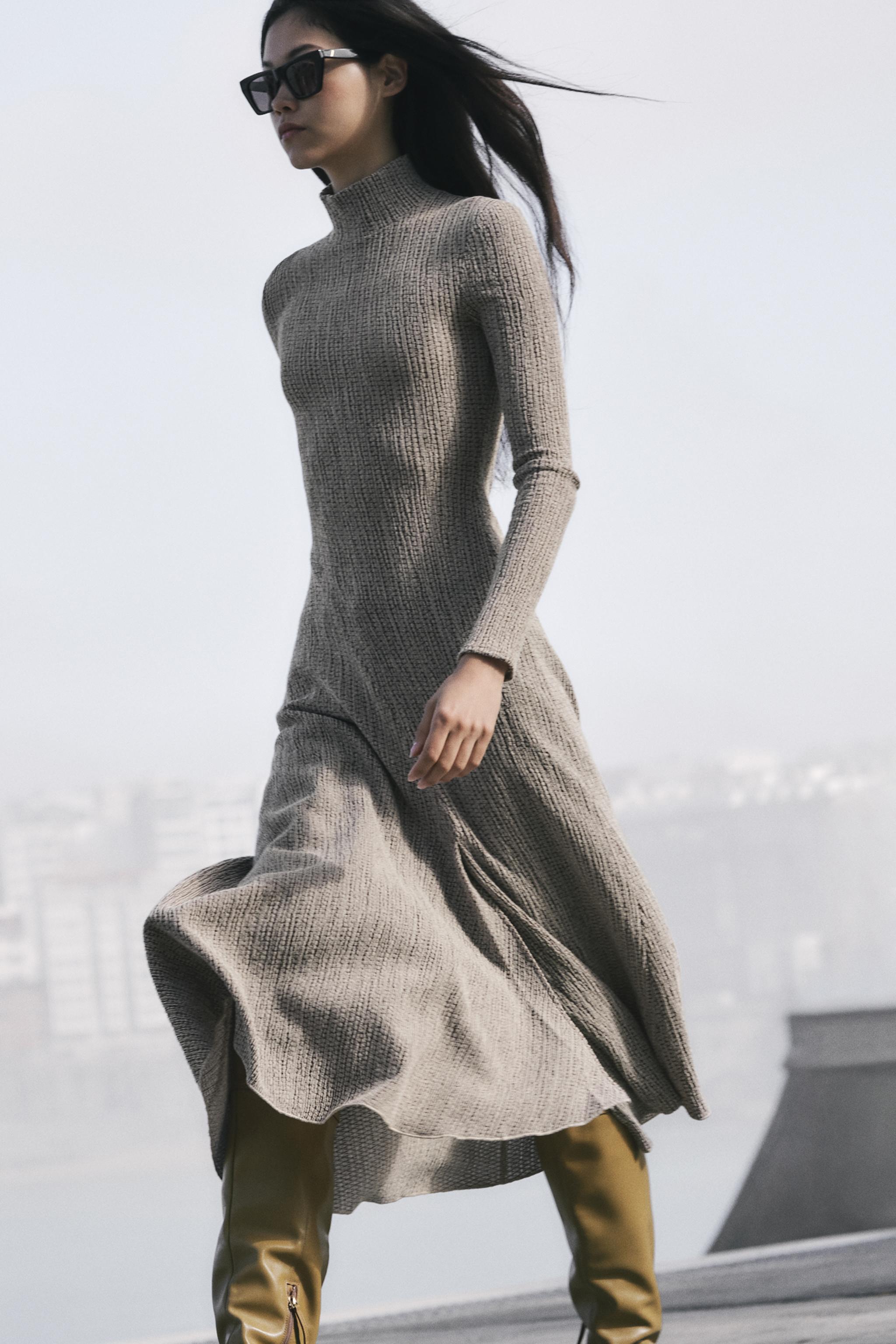 TEXTURED ASYMMETRIC DRESS Product Image