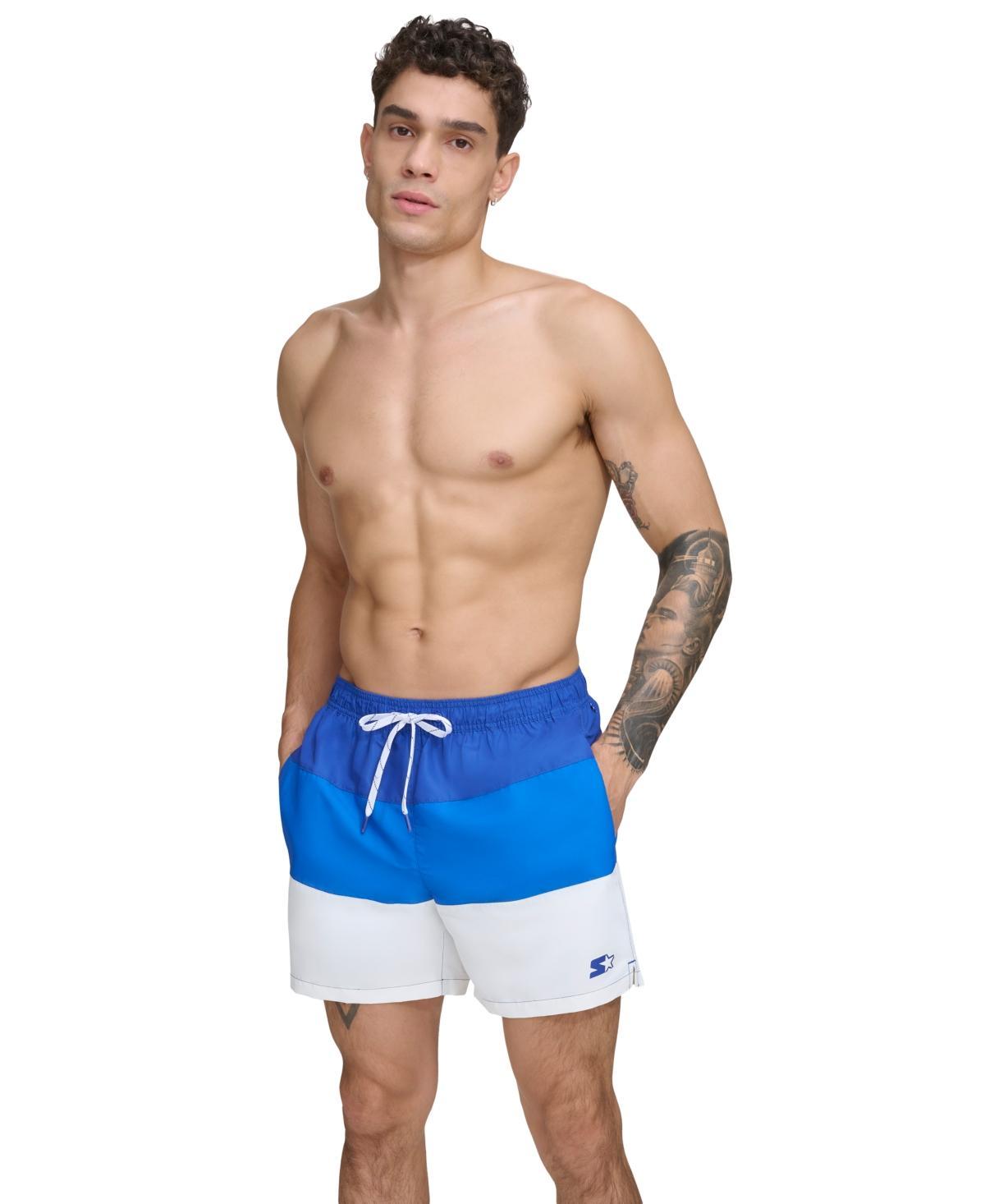 Starter Mens Modern Euro Colorblocked 5 Volley Shorts Product Image