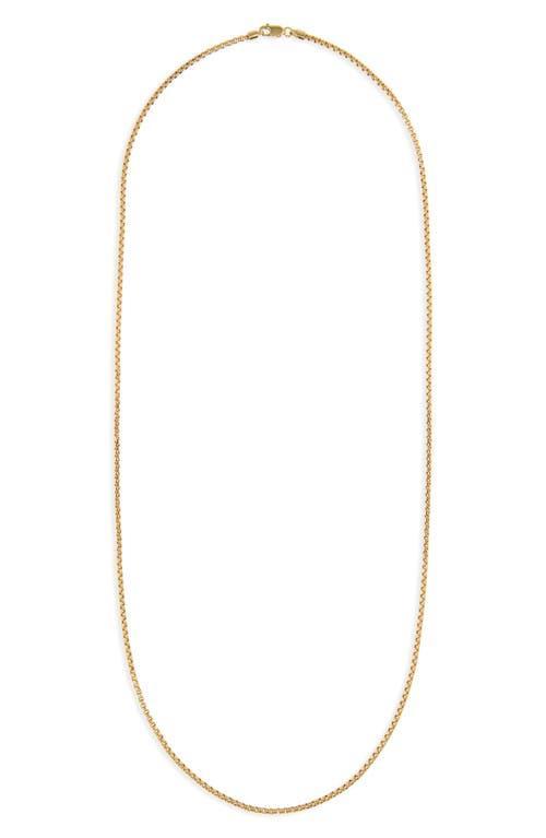 Bony Levy Mens 14K Gold Box Chain Necklace Product Image