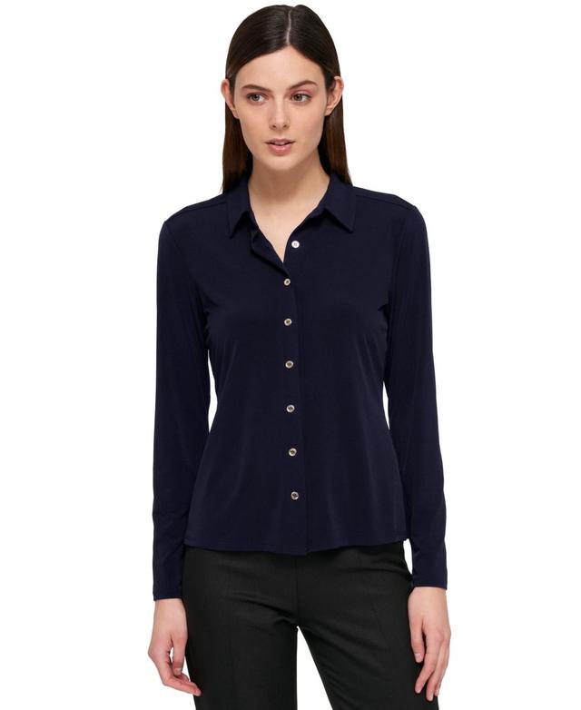 Tommy Hilfiger Womens Point-Collar Blouse Product Image