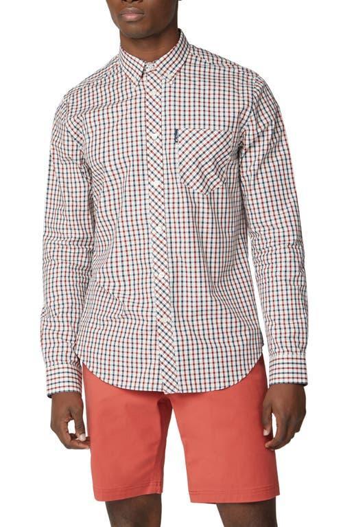 Ben Sherman Check Cotton Button-Down Shirt Product Image