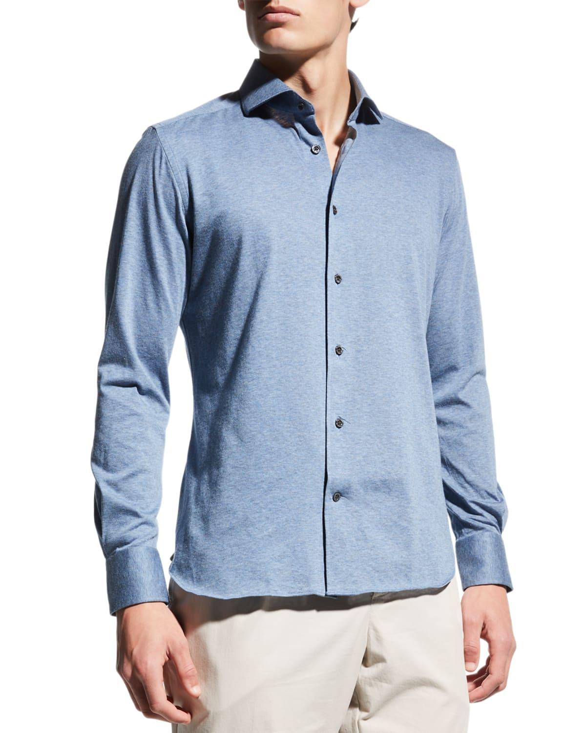 Mens Brushed Jersey Sport Shirt Product Image