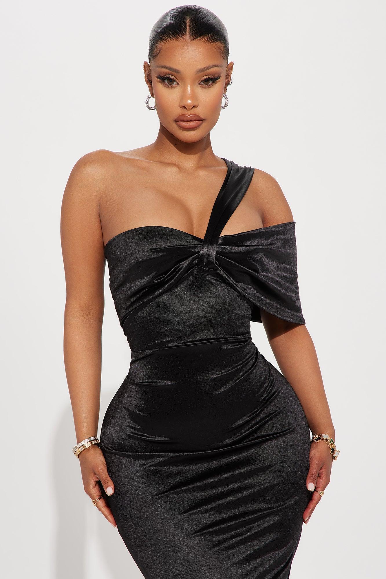 An Evening With You Satin Gown - Black Product Image