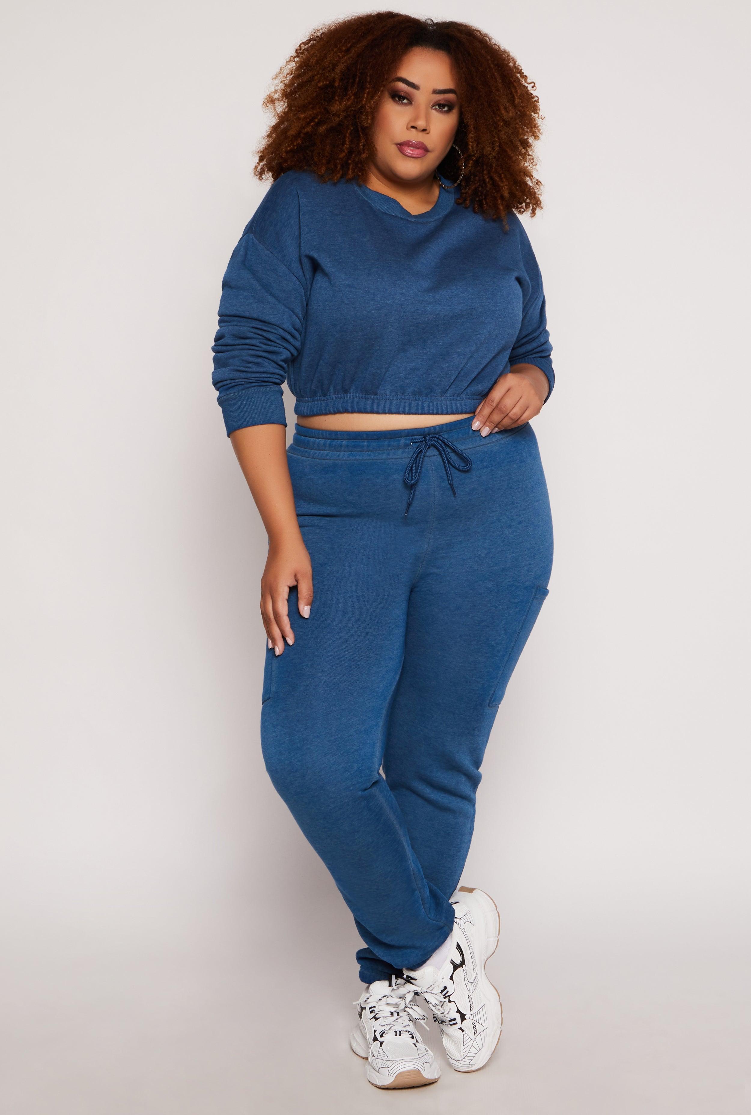 Womens Plus Size Fleece Drawstring Sweatpants Product Image