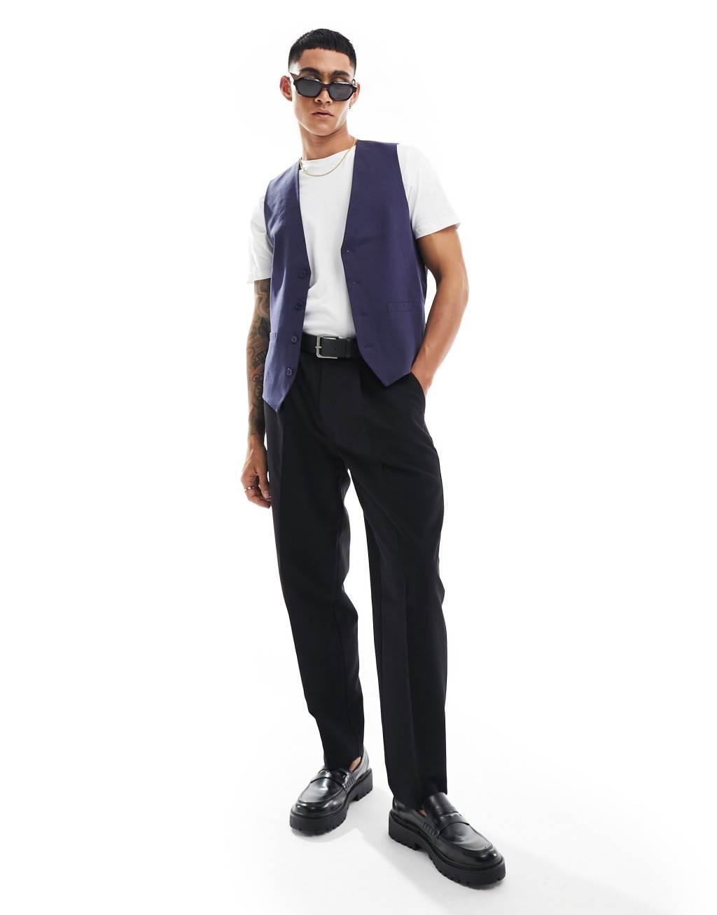 French Connection linen formal suit vest Product Image