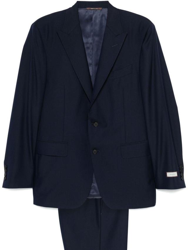 CANALI Wool Suit In Blue Product Image