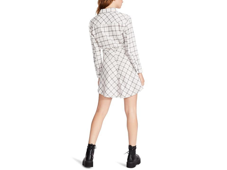 Steve Madden Peyton Dress (Ivory Plaid) Women's Clothing Product Image