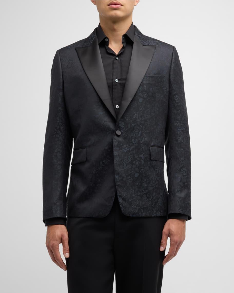 Mens Jacquard Single-Button Dinner Jacket Product Image