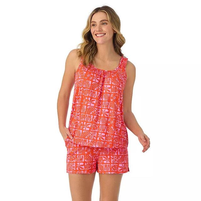 Womens Cuddl Duds Cozy Pajama Tank And Pajama Shorts Set Product Image