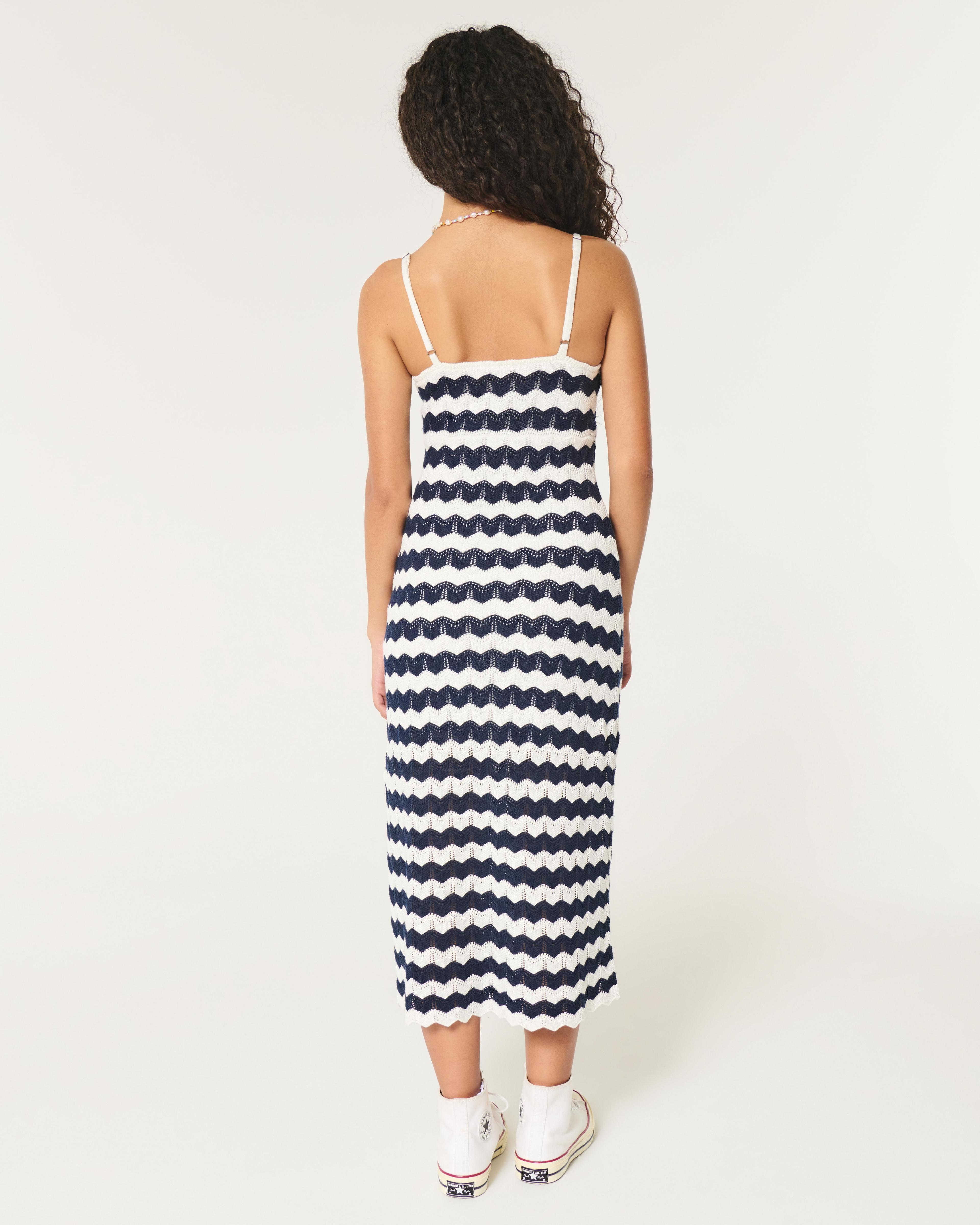 Crochet-Style Midi Dress Product Image