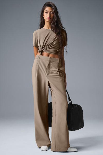 High-Waist Pursuit Trouser (Regular) - Gravel Female Product Image