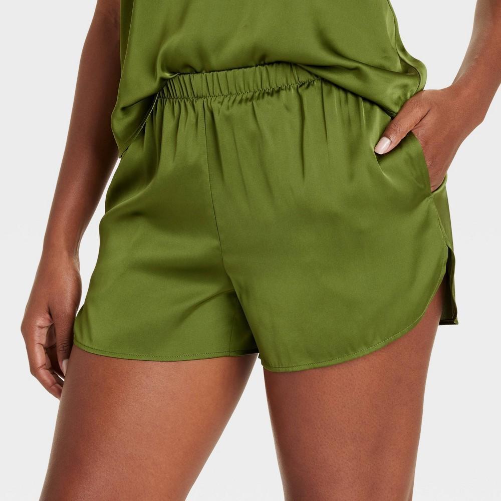 Womens Satin Pajama Shorts - Auden XXL Product Image